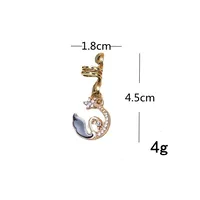 Swan Shaped Metal Ring Hair Accessories Elegant Cute Fashionable Diamond Embedded Dirty Dreads Hair Rings For Women All Seasons main image 2