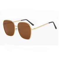 7751 New Fashion Internet Celebrity Sunglasses Retro Hong Kong Style Metal Sunglasses Ins Stylish Street Shooting  Glasses For Women main image 4
