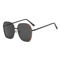 7751 New Fashion Internet Celebrity Sunglasses Retro Hong Kong Style Metal Sunglasses Ins Stylish Street Shooting  Glasses For Women main image 5