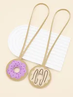 1 Piece All Seasons Pu Leather Donuts Bag Pendant main image 4