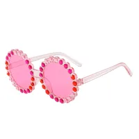 Hot-Selling Sunglasses Color Film Color Diamond Sunflower Sunglasses Colorful Children's Glasses sku image 4