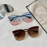 Exaggerated Street Solid Color UV400 Protection Resin Square Quadrilateral Full Frame Glasses main image 2