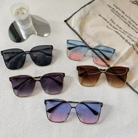 Exaggerated Street Solid Color UV400 Protection Resin Square Quadrilateral Full Frame Glasses main image 3