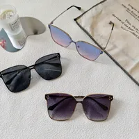 Exaggerated Street Solid Color UV400 Protection Resin Square Quadrilateral Full Frame Glasses main image 4