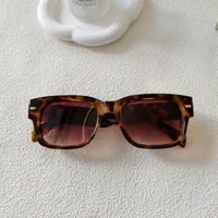 Exaggerated Street Leopard UV400 Protection Resin Square Quadrilateral Full Frame Glasses sku image 1