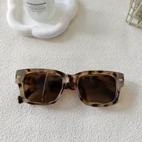 Exaggerated Street Leopard UV400 Protection Resin Square Quadrilateral Full Frame Glasses sku image 7