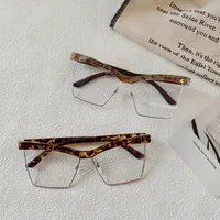 Exaggerated Street Geometric UV400 Protection Resin Square Quadrilateral Full Frame Glasses main image 5