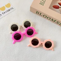 Sweet Simple Style Flower UV400 Protection Resin Special-Shaped Mirror Full Frame Glasses main image 2