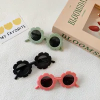 Sweet Simple Style Flower UV400 Protection Resin Special-Shaped Mirror Full Frame Glasses main image 3