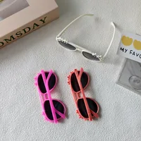 Sweet Simple Style Round UV400 Protection Resin Special-Shaped Mirror Full Frame Glasses main image 4