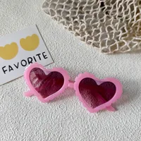 Sweet Simple Style Heart Shape UV400 Protection Resin Special-Shaped Mirror Full Frame Glasses sku image 1