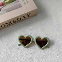 Sweet Simple Style Heart Shape UV400 Protection Resin Special-Shaped Mirror Full Frame Glasses sku image 4