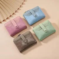 Simple Wallet Women's Short Thin Small Folding Student Wallet  New Niche Change Card Holder  Hot Sale main image 1