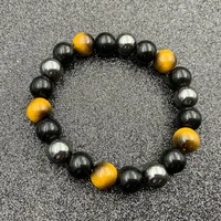 New Tiger Eye Stone Obsidian Hematite Bracelet 10mm Jewelry Woven Bracelet Beaded Jewelry sku image 7