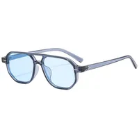 Casual Retro Simple Style Sunglasses PC UV400 Protection Polygon Avaitor Full Frame Glasses main image 4