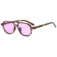Casual Retro Simple Style Sunglasses PC UV400 Protection Polygon Avaitor Full Frame Glasses main image 7
