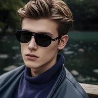 Casual Retro Simple Style Sunglasses PC UV400 Protection Polygon Avaitor Full Frame Glasses main image 1