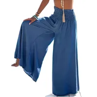 Independent Station  Europe And The United States  Spring And Summer New Solid Color High Waist Ice Silk Wide Leg Pants For Women main image 5