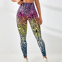 Casual Fitness Lady Multicolor Nylon Spandex Active Bottoms Skinny Pants main image 4