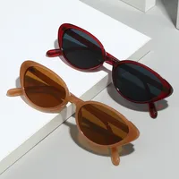 Sweet Cool Streetwear Hot Girl Style Sunglasses PC UV400 Protection Cat Eye Full Frame Glasses main image 4