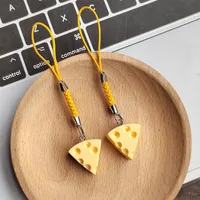 1 Piece All Seasons Resin Cheese Bag Pendant Mobile Phone Chain main image 3