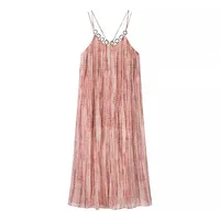 Sexy Tie Dye Maxi Dress European Style Summer Fashion Elegant Strapless Gown For Trendy Girls Ankle Length Polyester Fabric main image 2
