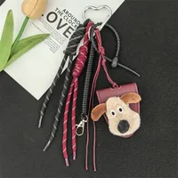 Dopamine Flower Miu Bag Hanging Girl's Heart Colorful Braided Rope Bag Pendant Creative Car Keychain All-match sku image 7