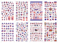 Independence Day Series  Supply Manicure Stickers Nail Stickers 8 Set Manicure Accessories sku image 1