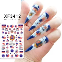 Independence Day Series  Supply Manicure Stickers Nail Stickers 8 Set Manicure Accessories main image 3