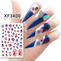 Independence Day Series  Supply Manicure Stickers Nail Stickers 8 Set Manicure Accessories sku image 3