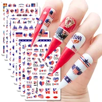 Independence Day Series  Supply Manicure Stickers Nail Stickers 8 Set Manicure Accessories main image 1
