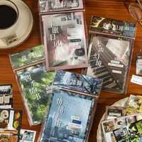 Language Idle Cutting Film Sticker Book Flow Thread Micro Dream Series New Ancient Early Wind Material Hand Account Diy Mobile Phone Back Card Collage main image 1
