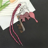 New Style Creative Fashion Heart Bow Pendant Keychain Braided Rope Bag Pendant Personalized Versatile Pendant sku image 2