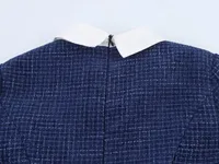 Women's Sheath Dress Elegant Pastoral Turndown Short Sleeve Solid Color Above Knee Office Banquet Date main image 8
