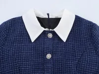 Women's Sheath Dress Elegant Pastoral Turndown Short Sleeve Solid Color Above Knee Office Banquet Date main image 6