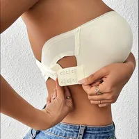 Explosions Strapless Bra Cross Side Buckle Underwear For Women main image 3