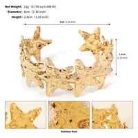 Vacation Classic Style Solid Color 304 Stainless Steel Plating Women's Bangle sku image 42
