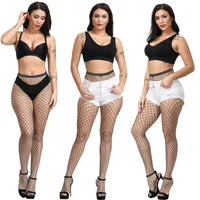 Hook Not Broken Sexy Stockings Pantyhose Bottoming Socks Non-slip White Color Net Stockings Fishnet Eye Pantyhose sku image 17