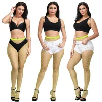 Hook Not Broken Sexy Stockings Pantyhose Bottoming Socks Non-slip White Color Net Stockings Fishnet Eye Pantyhose sku image 20