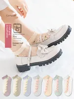 Floral Glass Silk Women's Summer Short Socks New Style Cute Fresh Style Ins Short Socks Cotton Bottom Sweat Absorbing Breathable Socks main image 3