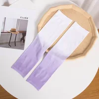 Summer  New Style Fashionable Gradient Ice Silk Sleeve Men's And Women's Sun Protection Oversleeve Outdoor Riding Printed Logo Ice Sleeve sku image 24