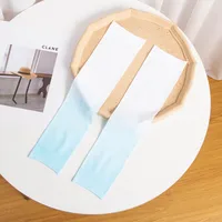 Summer  New Style Fashionable Gradient Ice Silk Sleeve Men's And Women's Sun Protection Oversleeve Outdoor Riding Printed Logo Ice Sleeve sku image 16