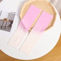 Summer  New Style Fashionable Gradient Ice Silk Sleeve Men's And Women's Sun Protection Oversleeve Outdoor Riding Printed Logo Ice Sleeve sku image 20