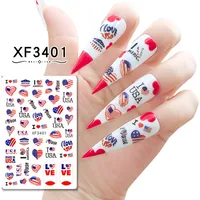 Independence Day Series  Supply Manicure Stickers Nail Stickers 8 Set Manicure Accessories main image 2