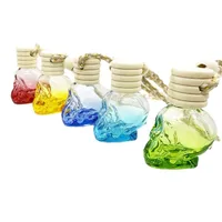 8ML Five-line Cover Color Spray Skull Glass Bottle Pendant Empty Bottle Wooden Cover New Multi-style Color Halloween Ghost Festival main image 5