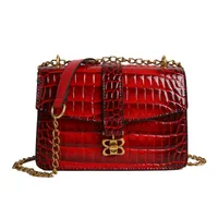 Fashion Chain Small Square Bag Female   New Arrival High Sense Shoulder Bag All-Match Crossbody Commuter Women's Bag sku image 5