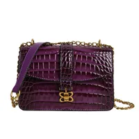 Fashion Chain Small Square Bag Female   New Arrival High Sense Shoulder Bag All-Match Crossbody Commuter Women's Bag sku image 6