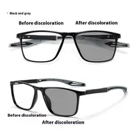 New Photosensitive Color Changing Mirror Ultra-light Silicone Outdoor Sports Glasses Fashionable Men's And Women's Anti-blue Light Myopia Glasses Frame main image 2