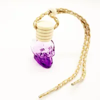 8ML Five-line Cover Color Spray Skull Glass Bottle Pendant Empty Bottle Wooden Cover New Multi-style Color Halloween Ghost Festival sku image 6