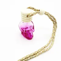 8ML Five-line Cover Color Spray Skull Glass Bottle Pendant Empty Bottle Wooden Cover New Multi-style Color Halloween Ghost Festival sku image 8